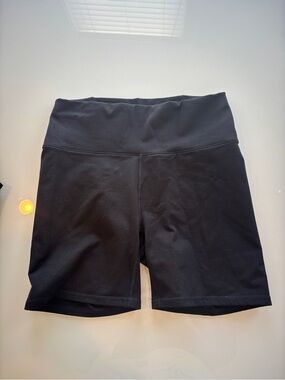 Fabletics Black High-Rise Bike Shorts